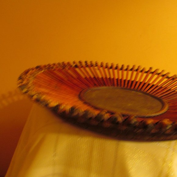 VINTAGE BAMBOO CANDLE HOLDER( GRAPES) FLOWERS) NICE BALLS ETC. - Picture 10 of 16